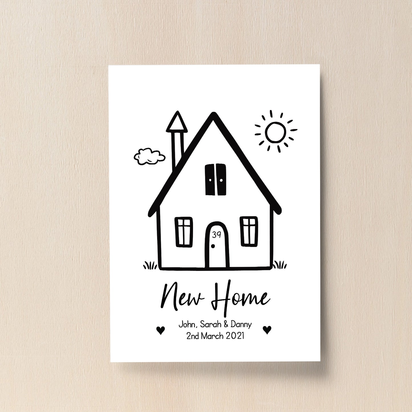 New Home Print Gift For Couple Personalised Home Gift