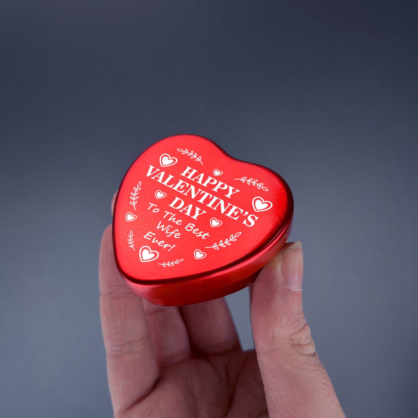 Valentines Day Gift Red Metal Tin Best Wife Emotional Gifts