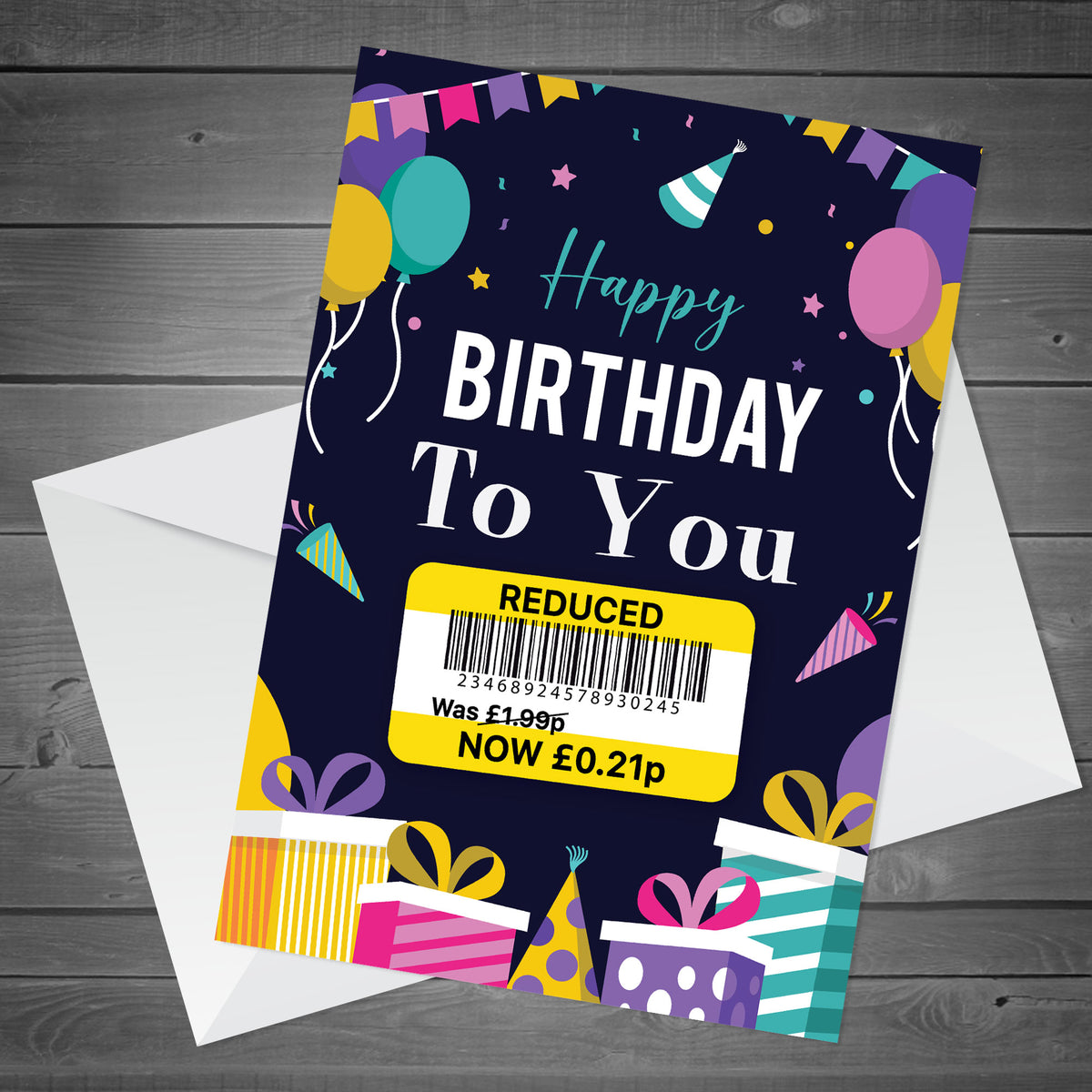 Happy Birthday To You Cute Balloon Reduced Price Novelty Card