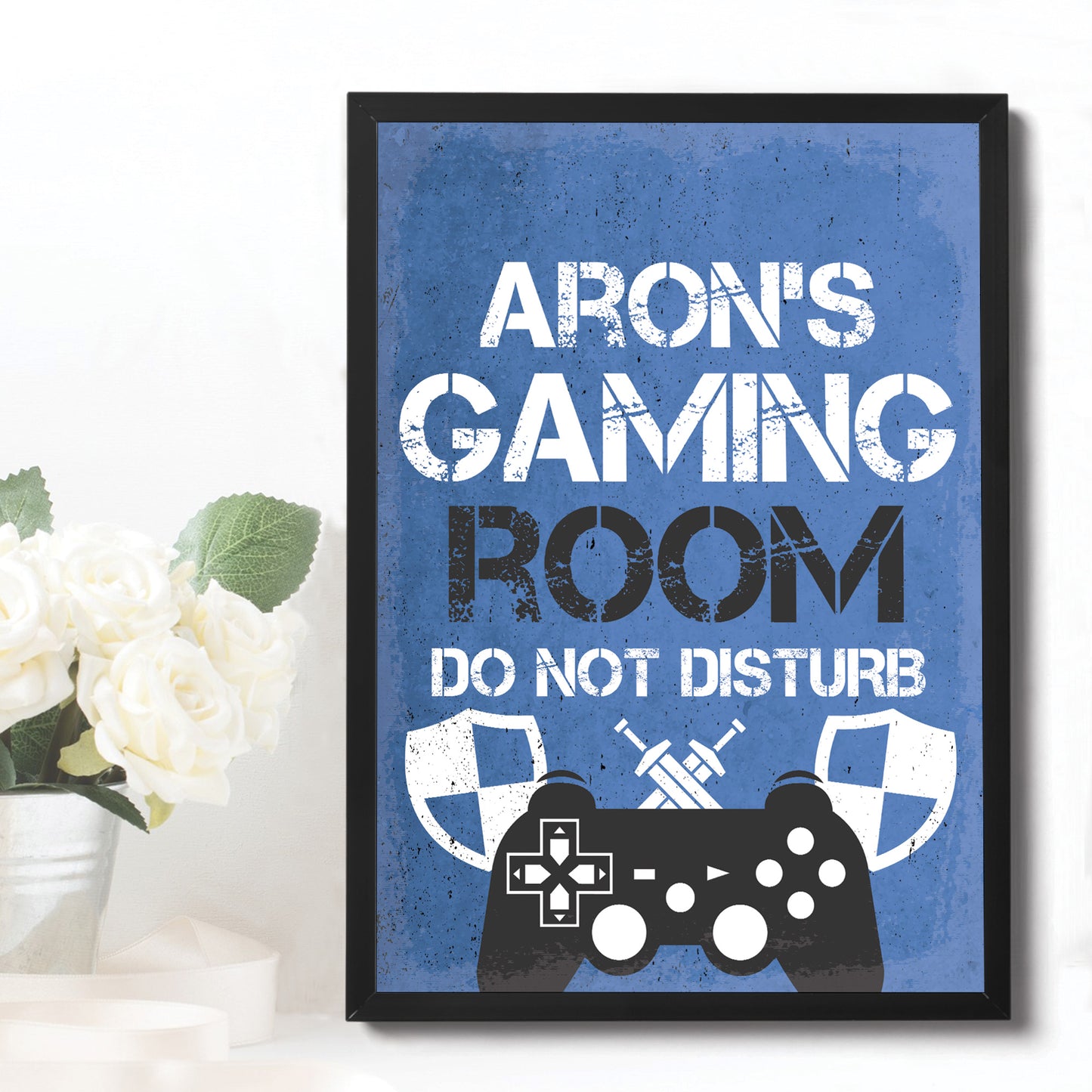 Personalised Bedroom Framed Print Boys Bedroom Wall Art