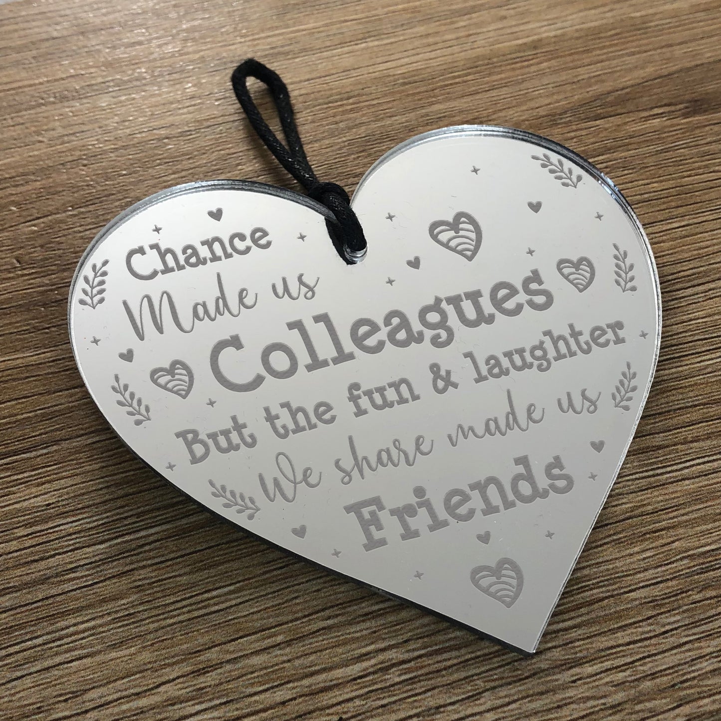 Chance Made Us Colleagues Acrylic Heart Colleague Leaving Gift