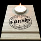 Worlds Best Friend Candle Gift Set Tea Light Holder