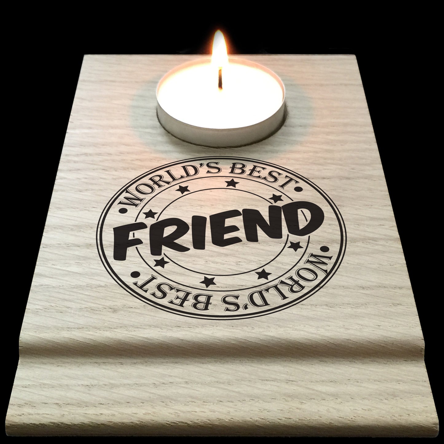 Worlds Best Friend Candle Gift Set Tea Light Holder