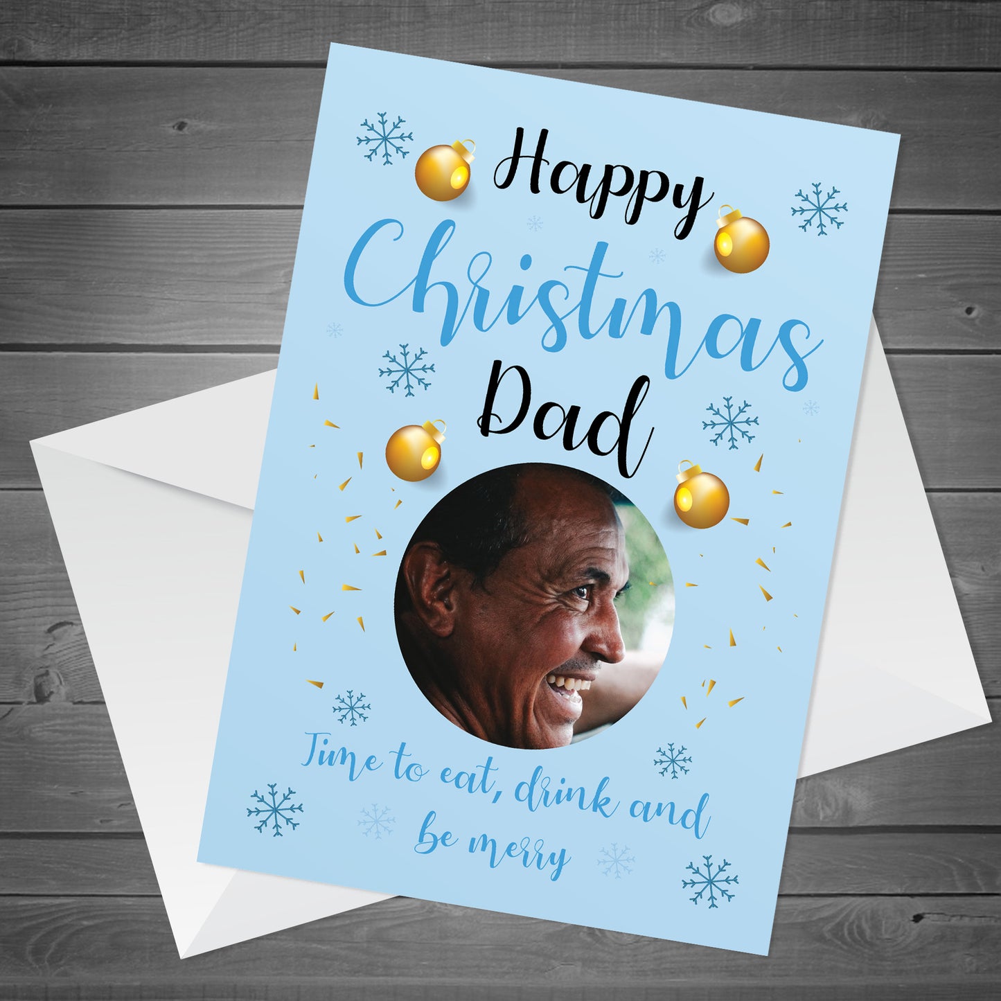 Personalised Funny Christmas Card For Dad Photo Card For Him