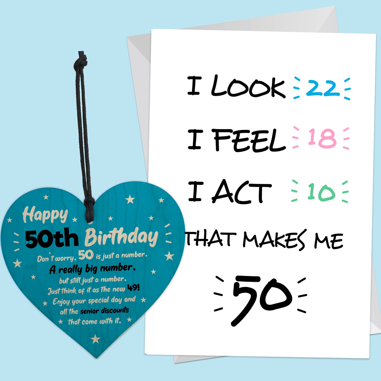 Funny 50th Birthday Gift And Card For Men Women Mum Dad