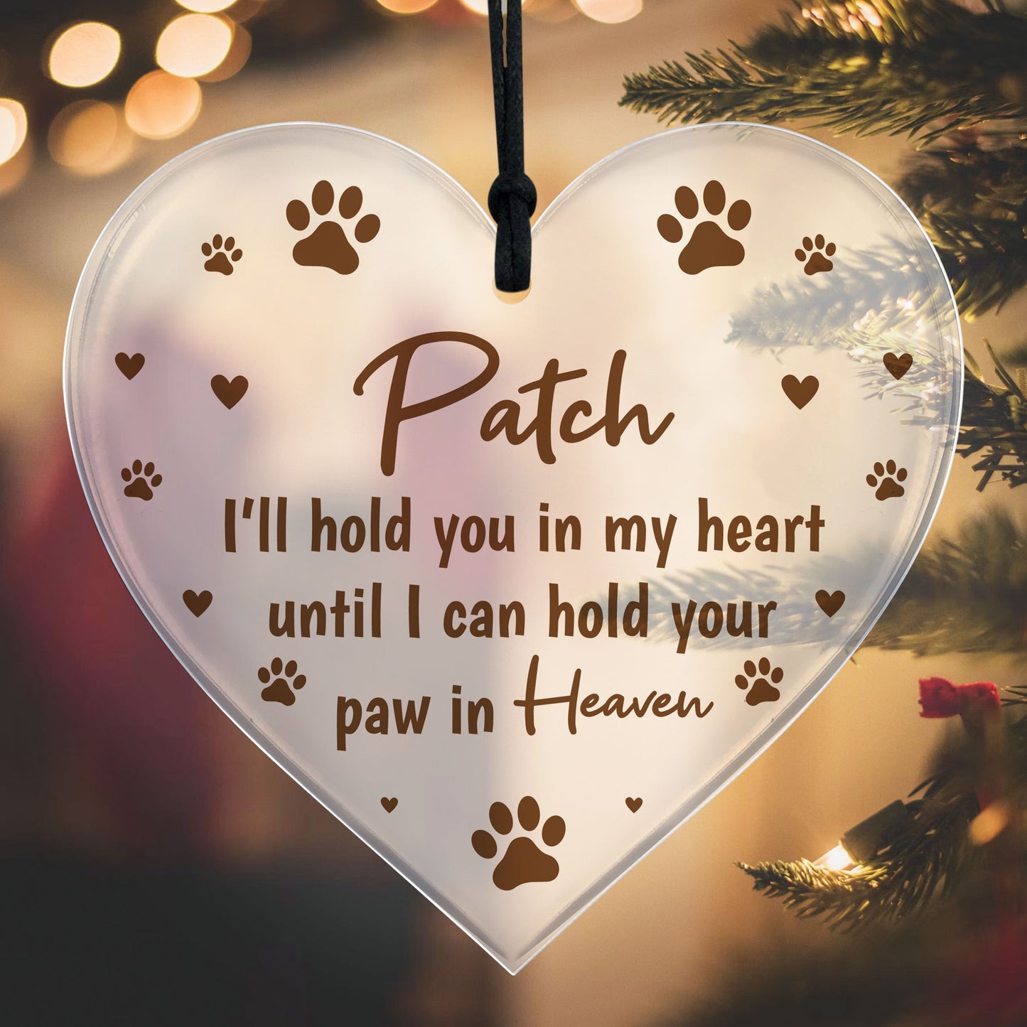 Dog Cat Pet Memorial Christmas Tree Decoration Personalised