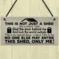 Shut The Door Novelty Shed Plaque SummerHouse Garden Sign Man