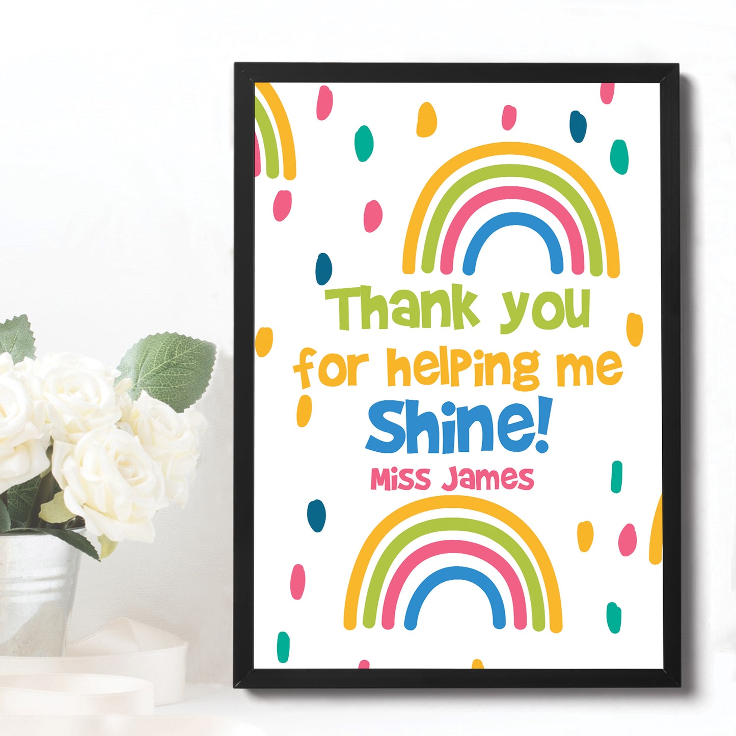 Cute Teacher Print Personalised Thank You Gift For Teacher