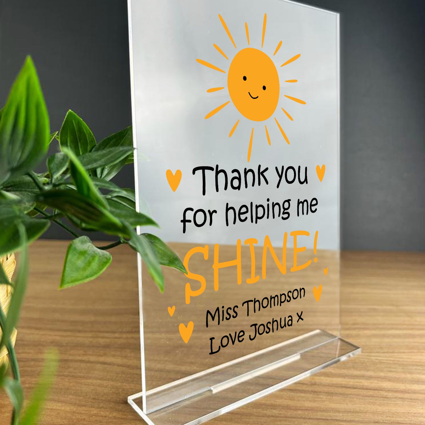 Personalised Teacher Gifts Thank You Helping Me Shine Leaving