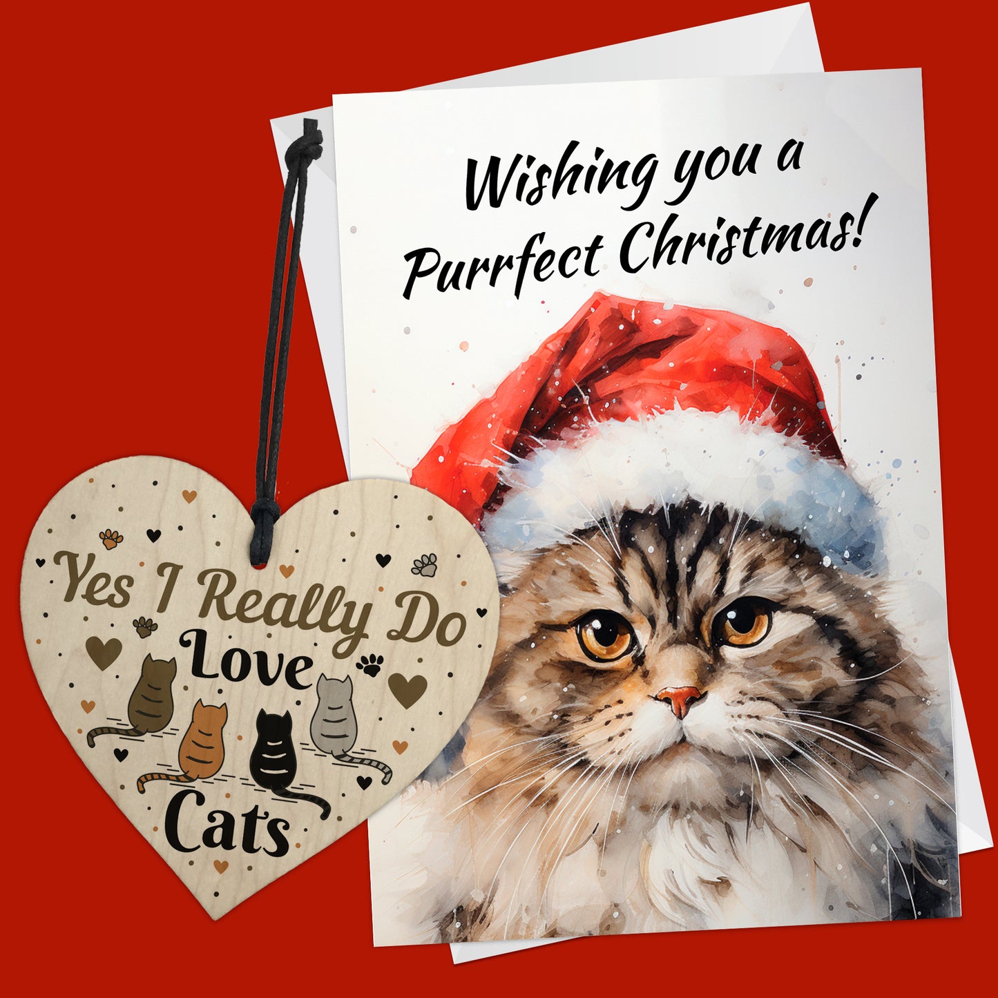 Christmas Card From The Cat Funny Card For Cat Mum Dad Funny