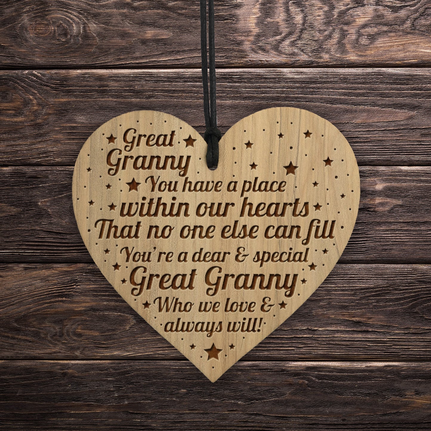 Great Grandmother Gifts Engraved Heart Great Granny Birthday