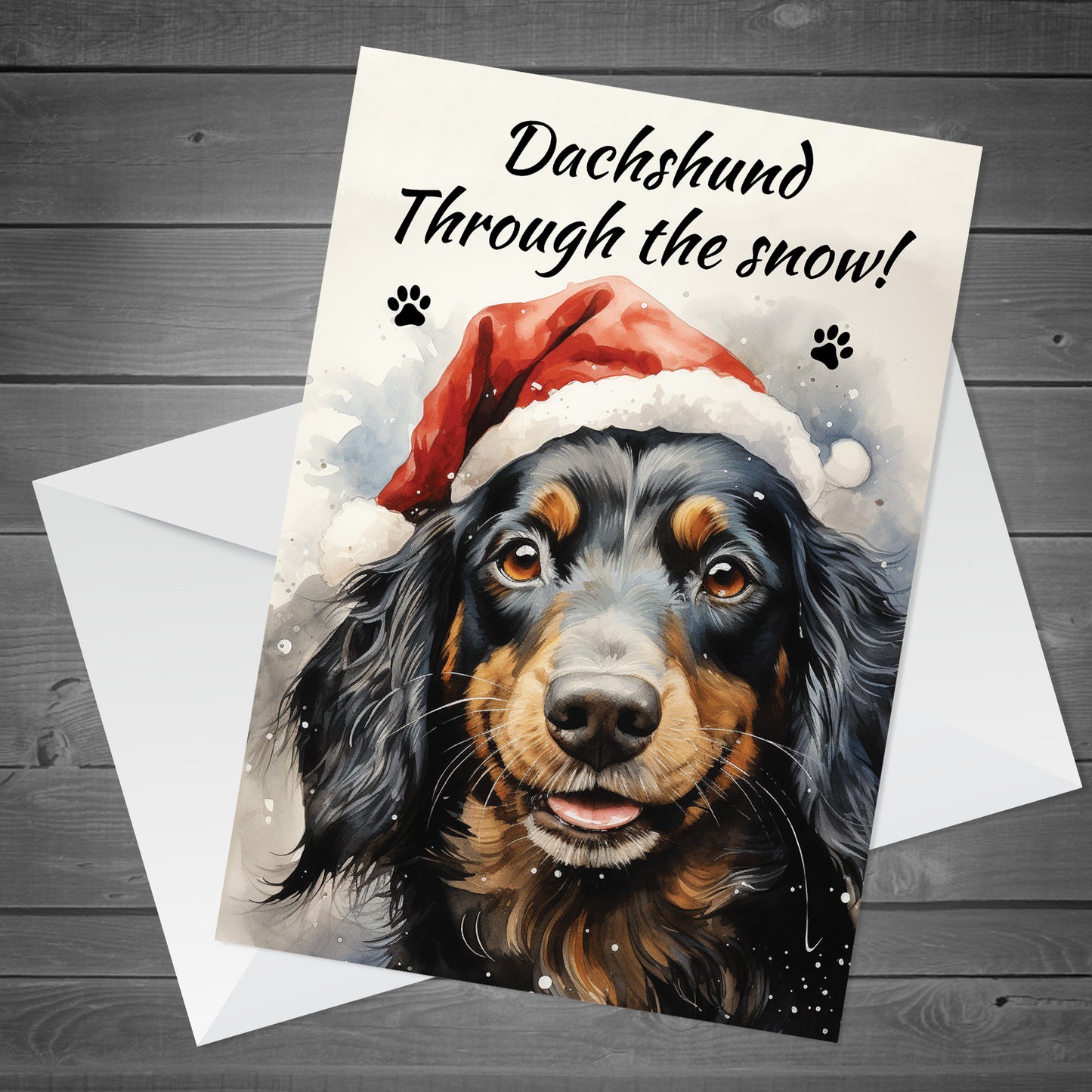 Daschshund Christmas Card Funny Christmas Card For Mum Dad