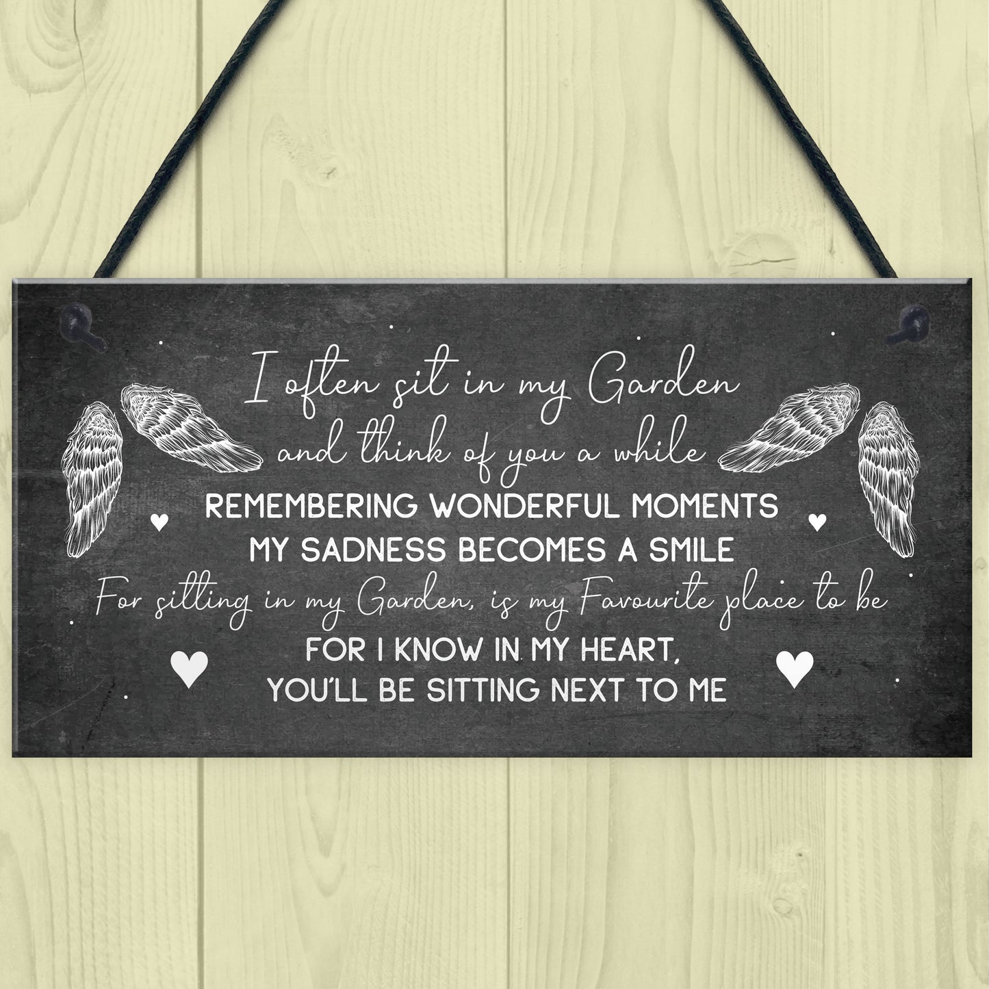 Garden Plaque Hanging Shed Sign Mum Nan Grandad Memorial Family