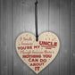 Uncle Birthday Gifts Presents Wooden Heart Plaque Keepsake Gifts