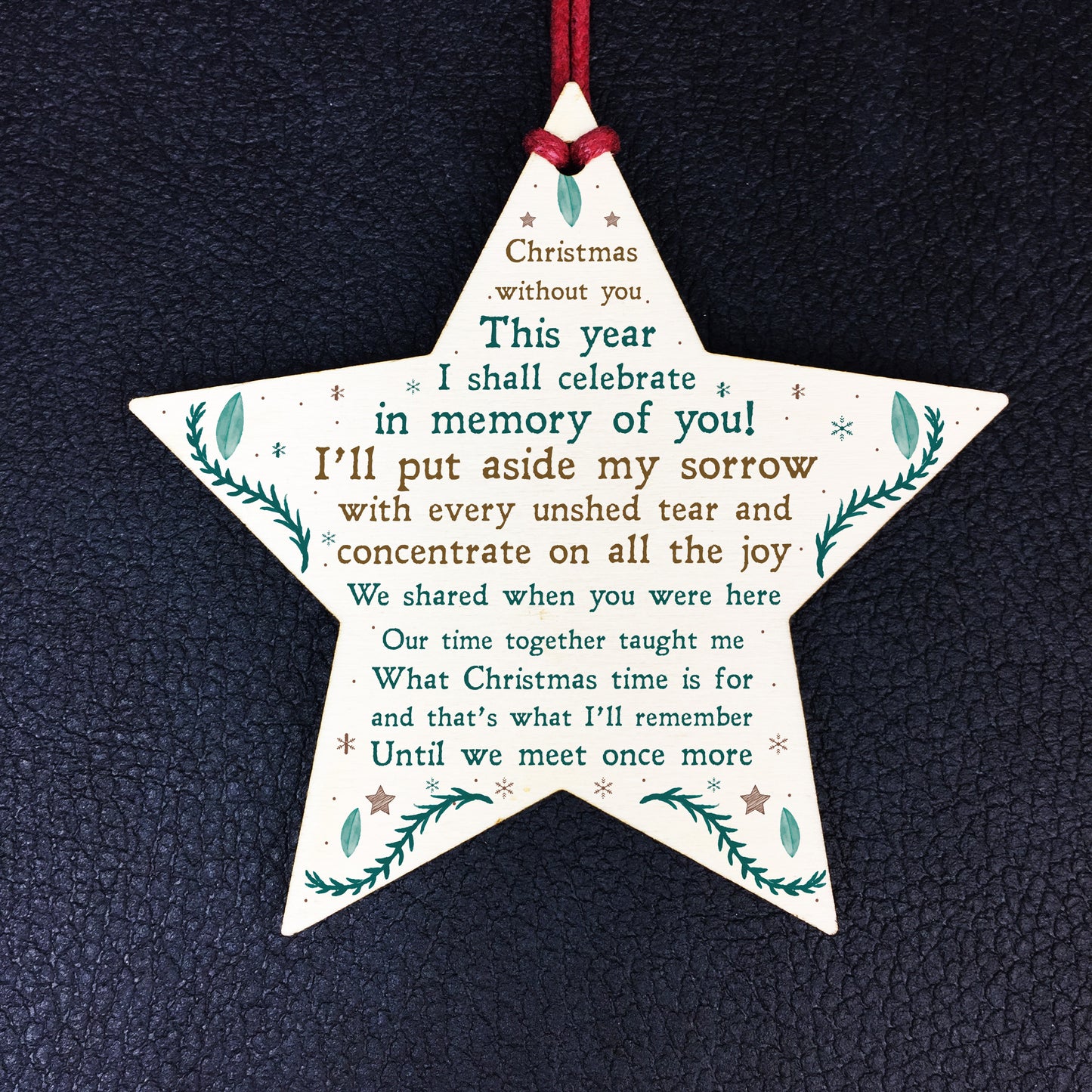 Memorial Sign For Mum Dad Nan Grandad Memory Plaque Xmas Tree