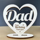 Dad Gifts Birthday Standing Wood Heart Birthday Gift For Dad