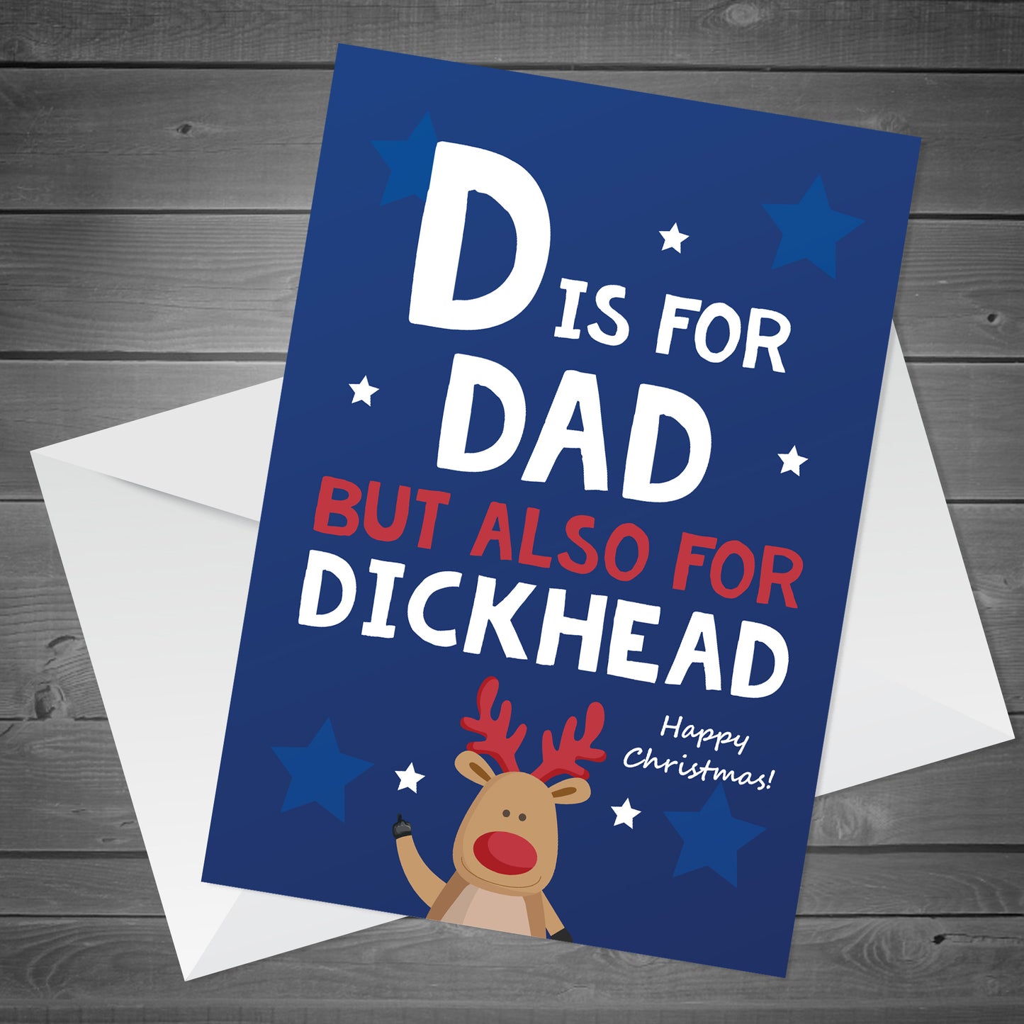 Funny Christmas Card For Dad Rude Offensive Card For Him