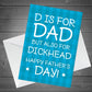 Rude Humour Fathers Day Card Funny Cheeky Fathers Day Card