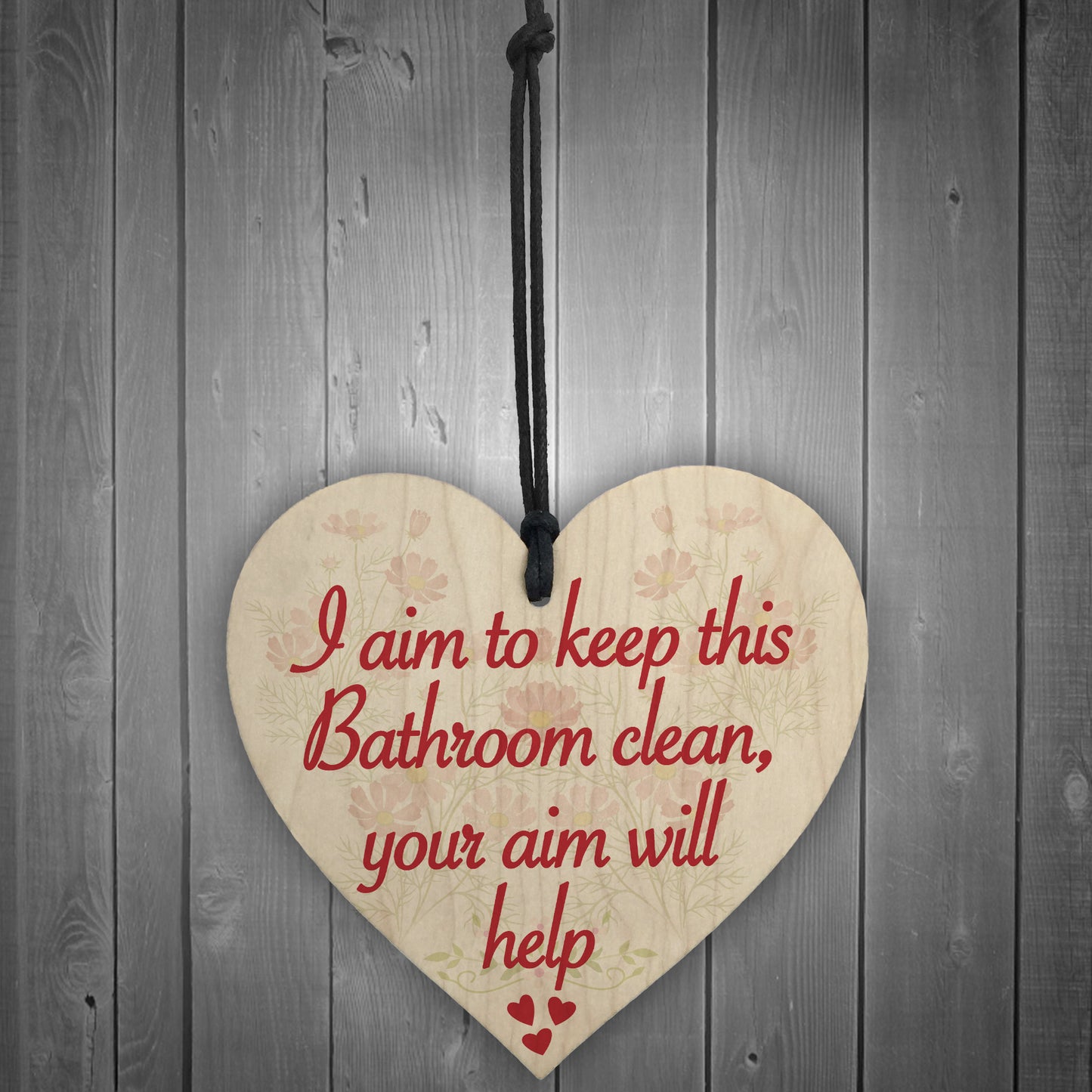 Bathroom Aim Clean Friendship Funny Toilet Soap Hanging Plaque