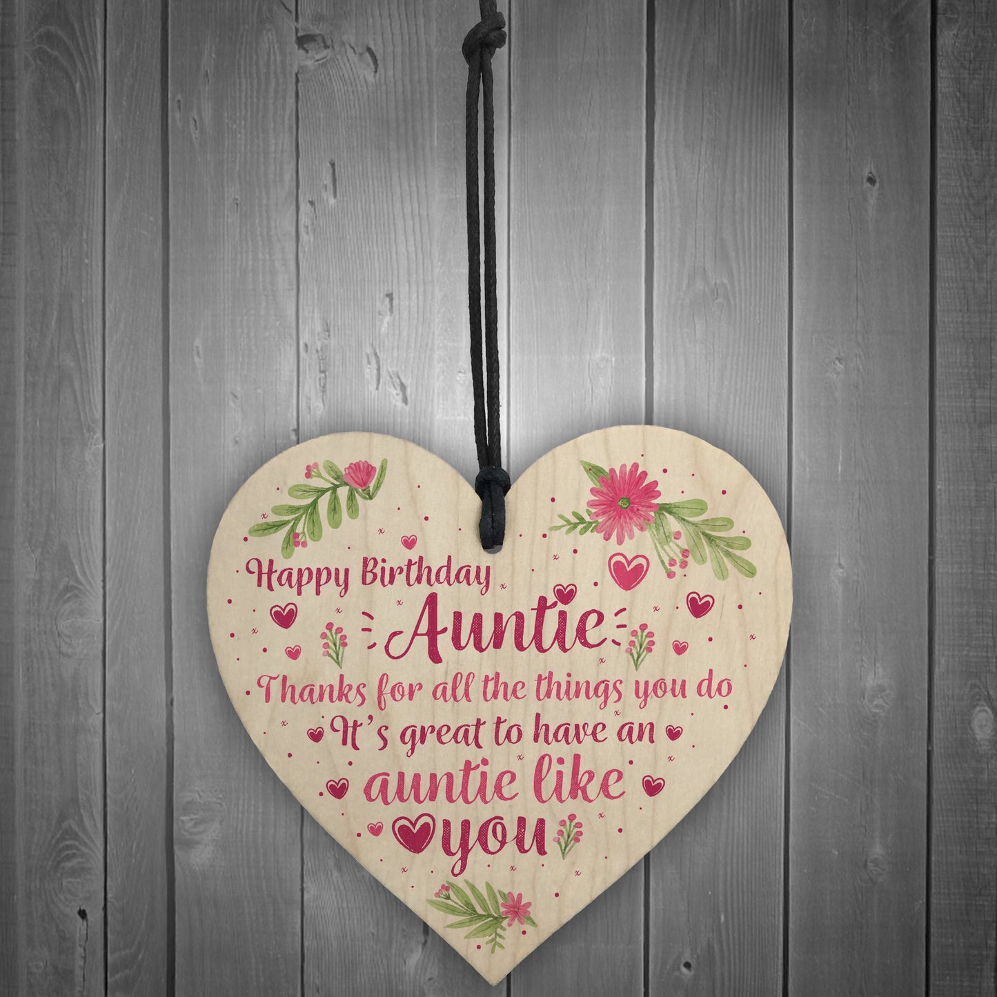 Auntie Gifts For Birthday Shabby Chic Wood Heart Best FRIEND