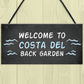 Funny Back Garden Sign Novelty Hanging Garden Shed Plaques