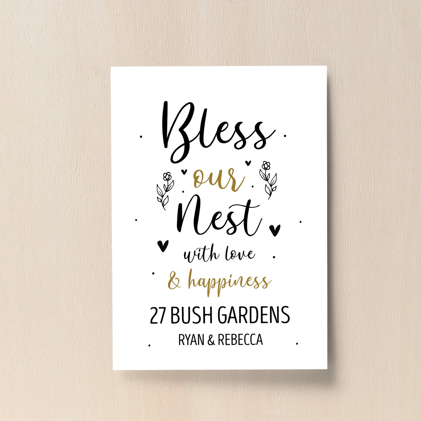Bless This Home New Home House Warming Gift Print Friend Gift