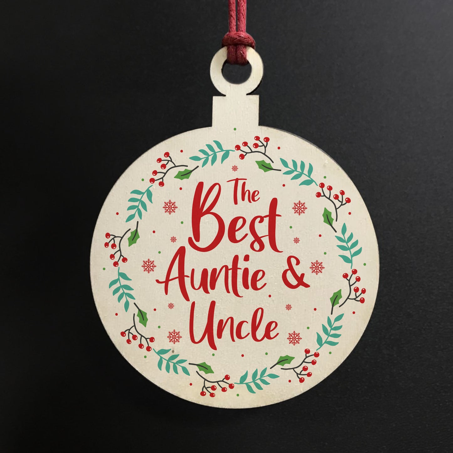 Auntie And Uncle Christmas Gift Hanging Decoration Novelty Gift