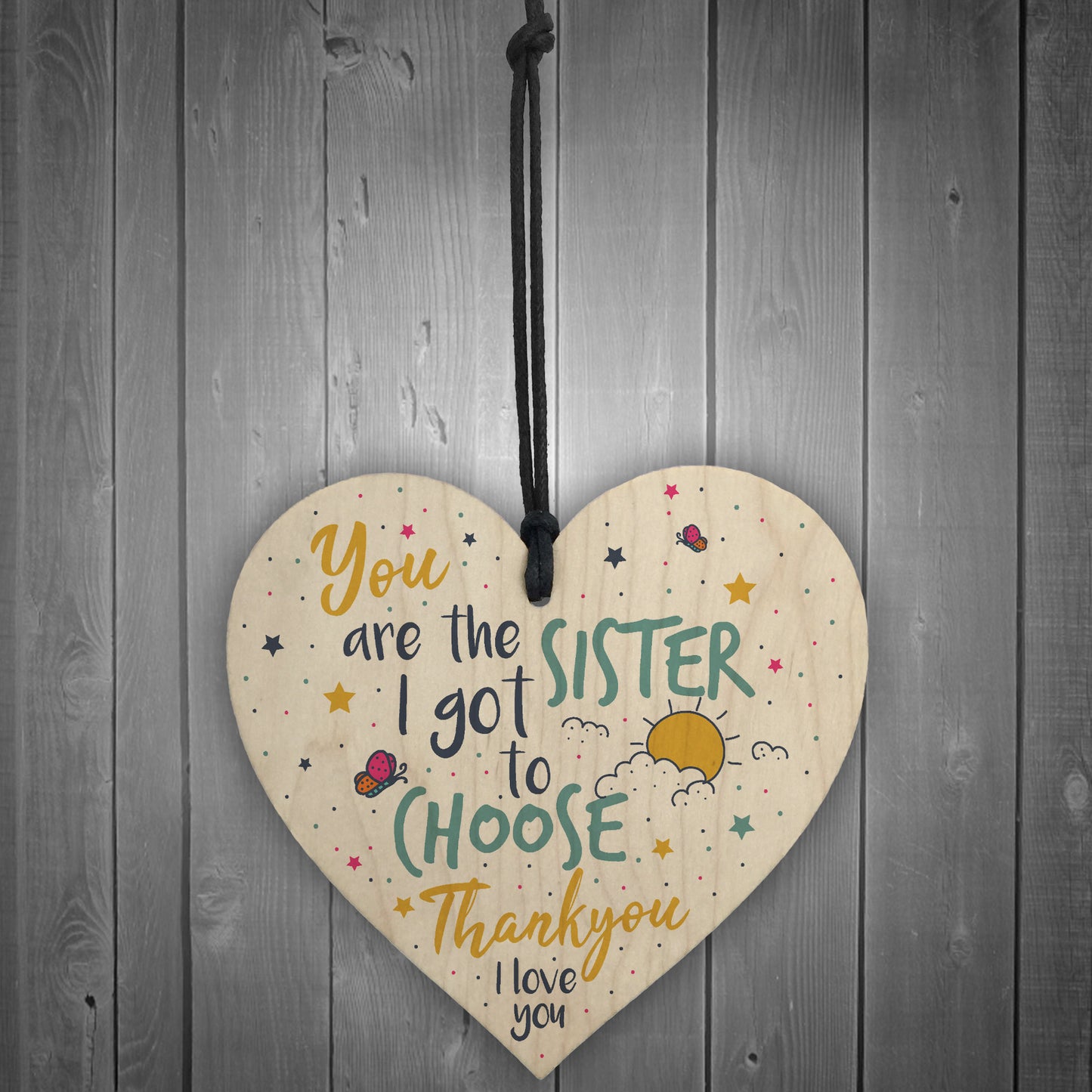 Best FRIEND Sister Gifts Wooden Heart Christmas Friendship Gift