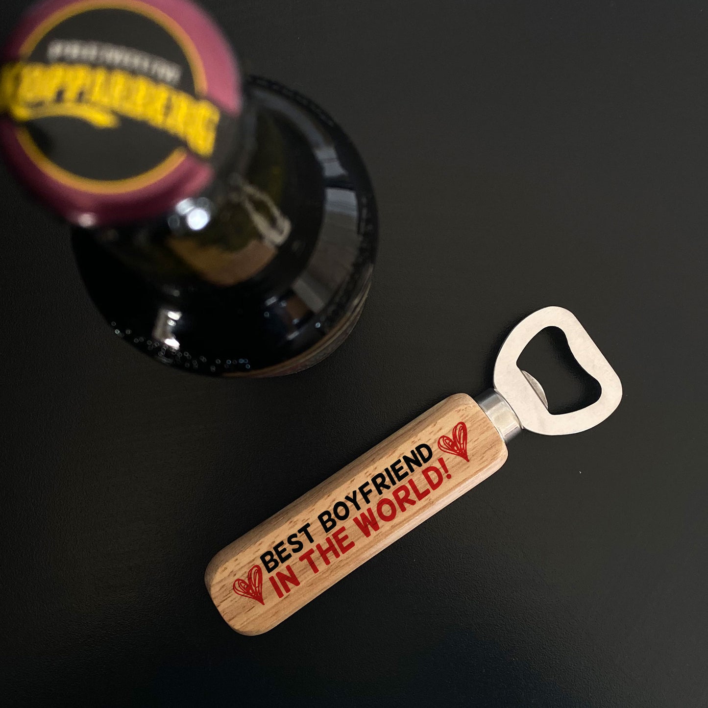 Wooden Bottle Opener Gift For Boyfriend Anniversary Gifts