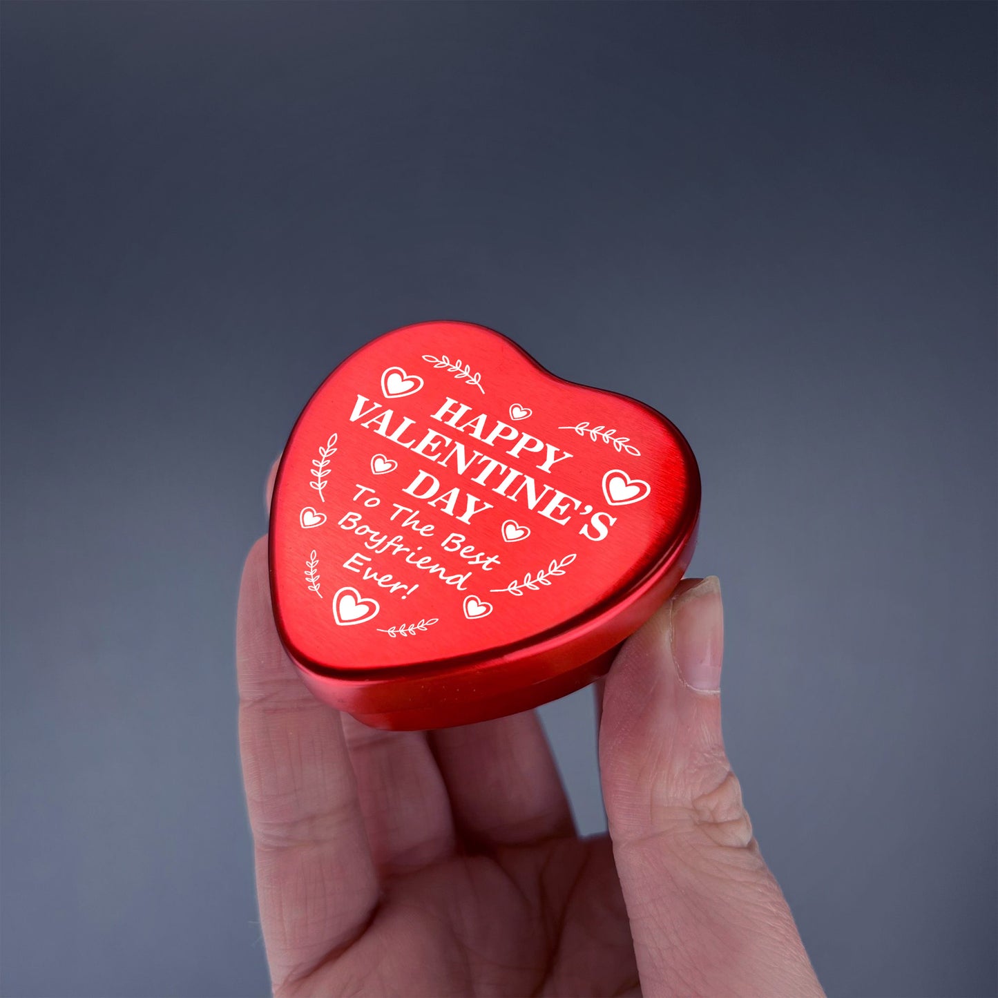 Valentines Day Gift Red Metal Tin Best Boyfriend Emotional Gift