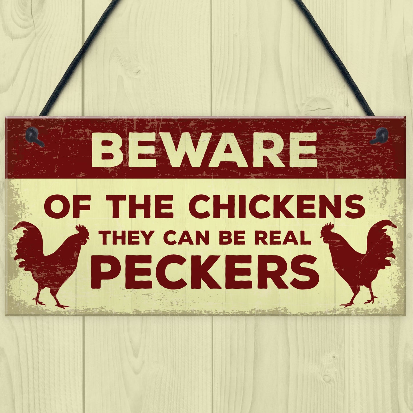 Beware Of The Chickens Sign For Gate Chicken Coop Hen House