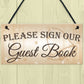 Please Sign Guest Book Wedding Day Hanging Decoration Plaque