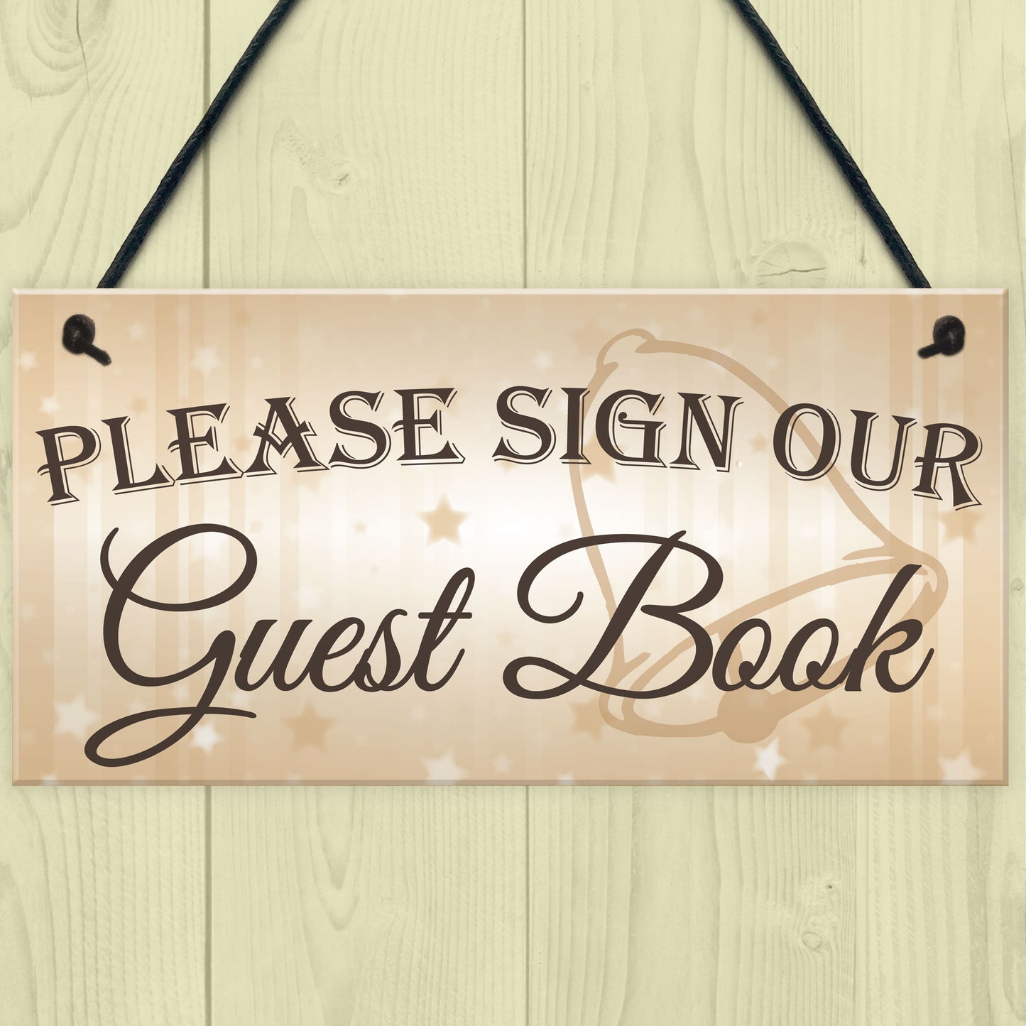 Please Sign Guest Book Wedding Day Hanging Decoration Plaque