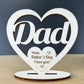 Dad Gift Ideas Wood Standing Heart Fathers Day Gift Dad Gifts