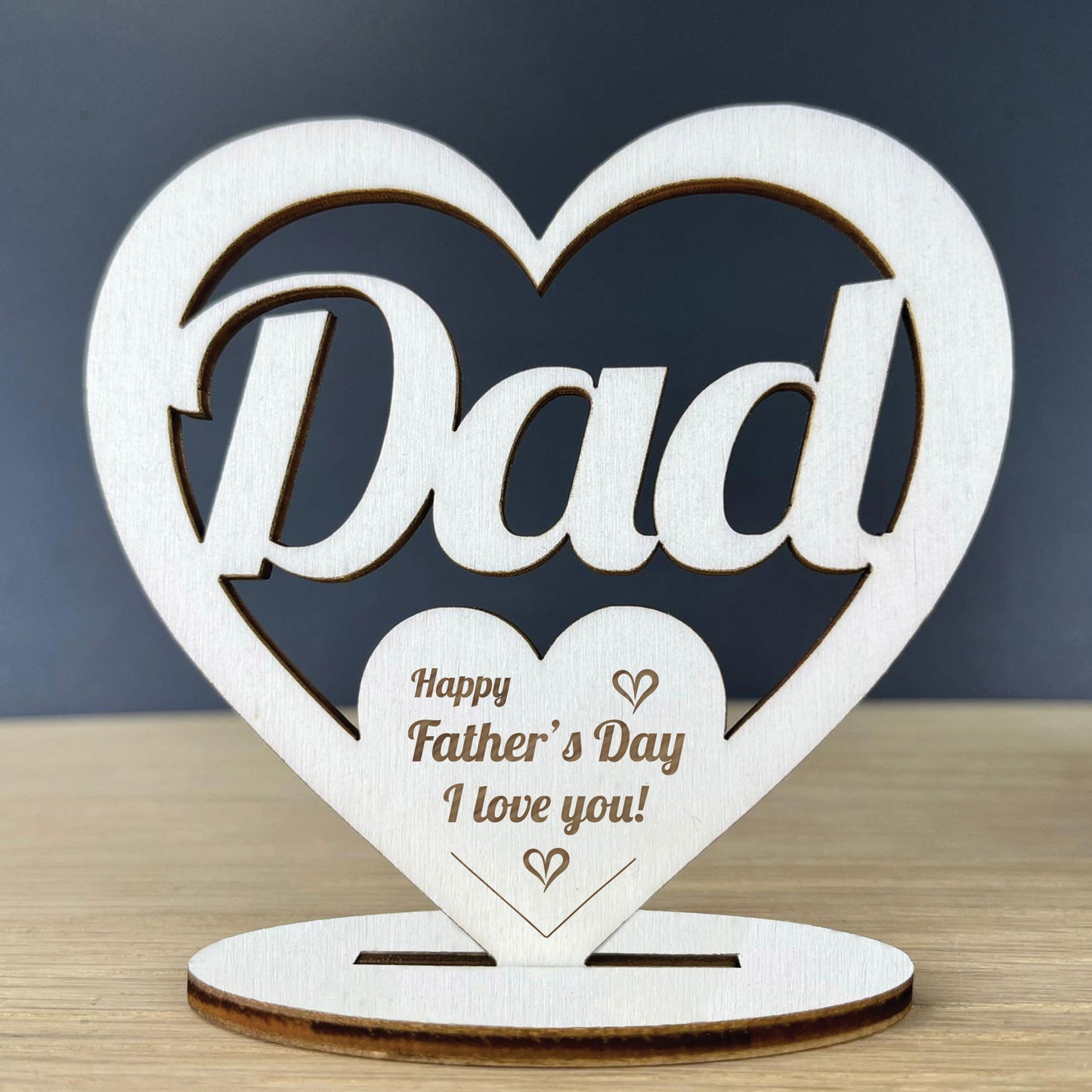Dad Gift Ideas Wood Standing Heart Fathers Day Gift Dad Gifts