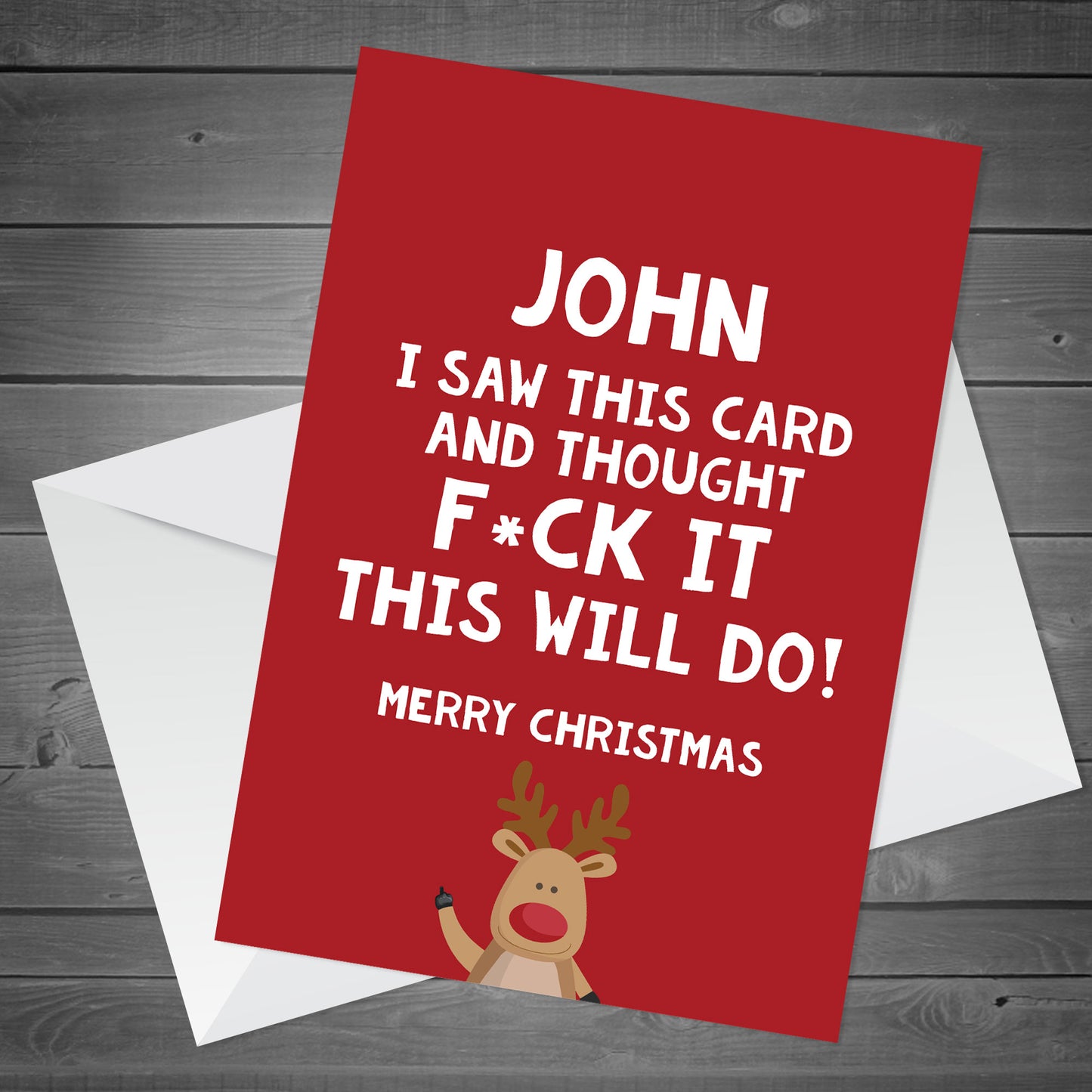 FUNNY RUDE Christmas Card For Boyfriend Husband Brother Uncle