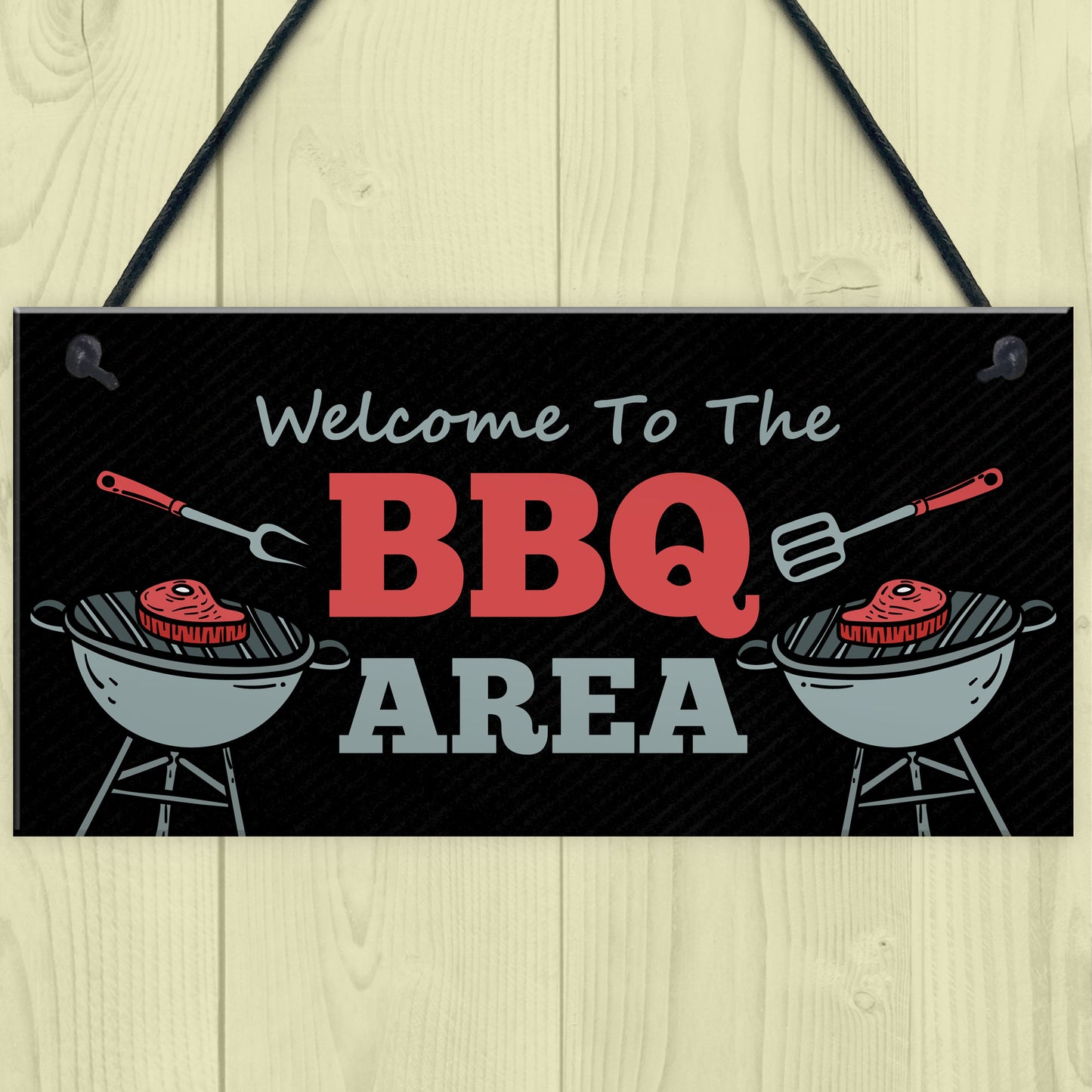 Barbecue Sign BBQ Plaque Hanging Wall Door Sign Garden Shed