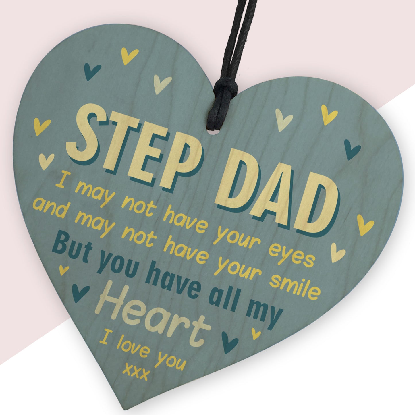 Step Dad Gifts Wooden Heart Fathers Day Gifts Birthday Gifts – Red