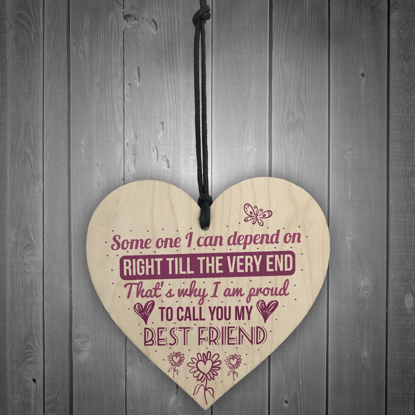 My Best Friend Sentimental Friendship Friend Gift Wood Heart