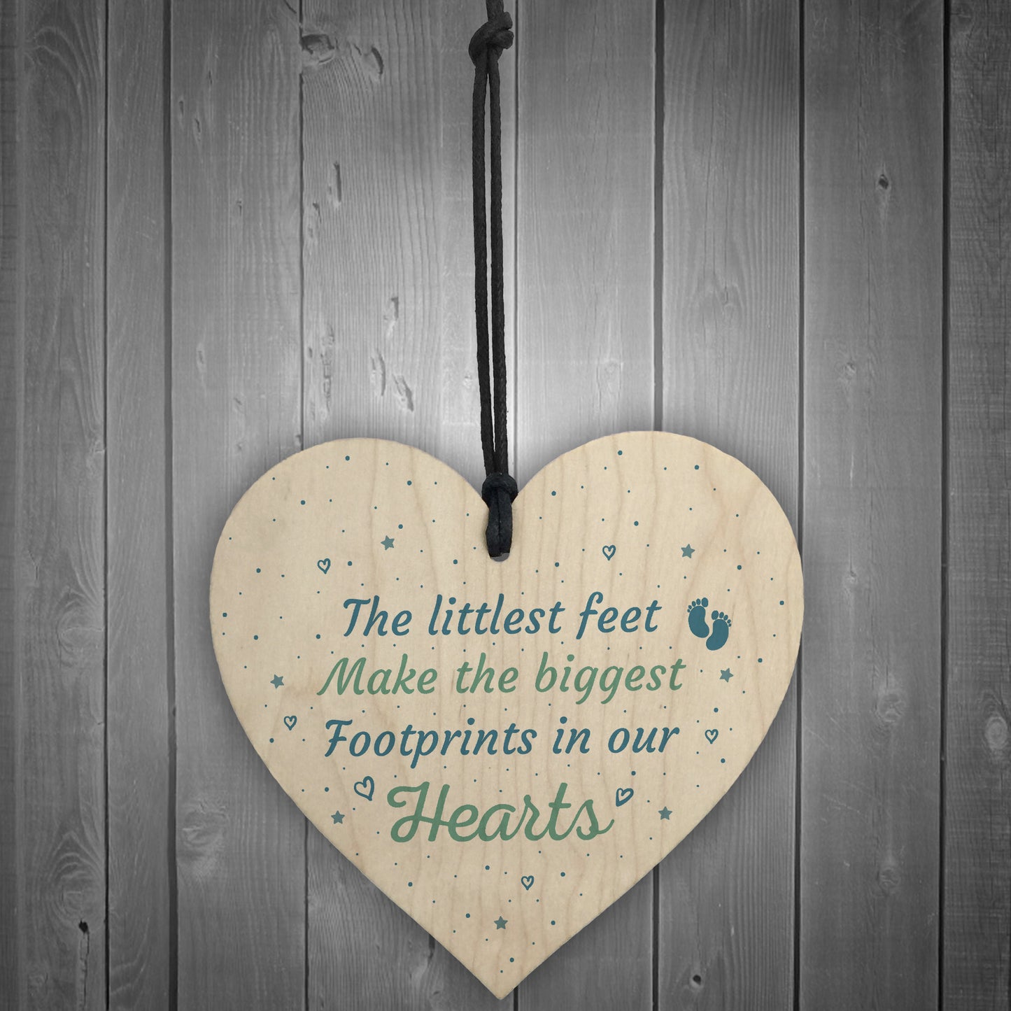 Footprints Daddy From Bump Birthday Christening Heart Dad Mum