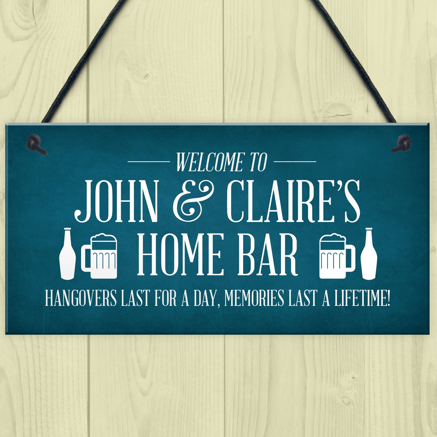 Funny Home Bar Sign Personalised Garden Shed Sign Alcohol Beer