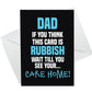 Funny Card And Keyring Bundle for Dad Fathers Day Birthday Card