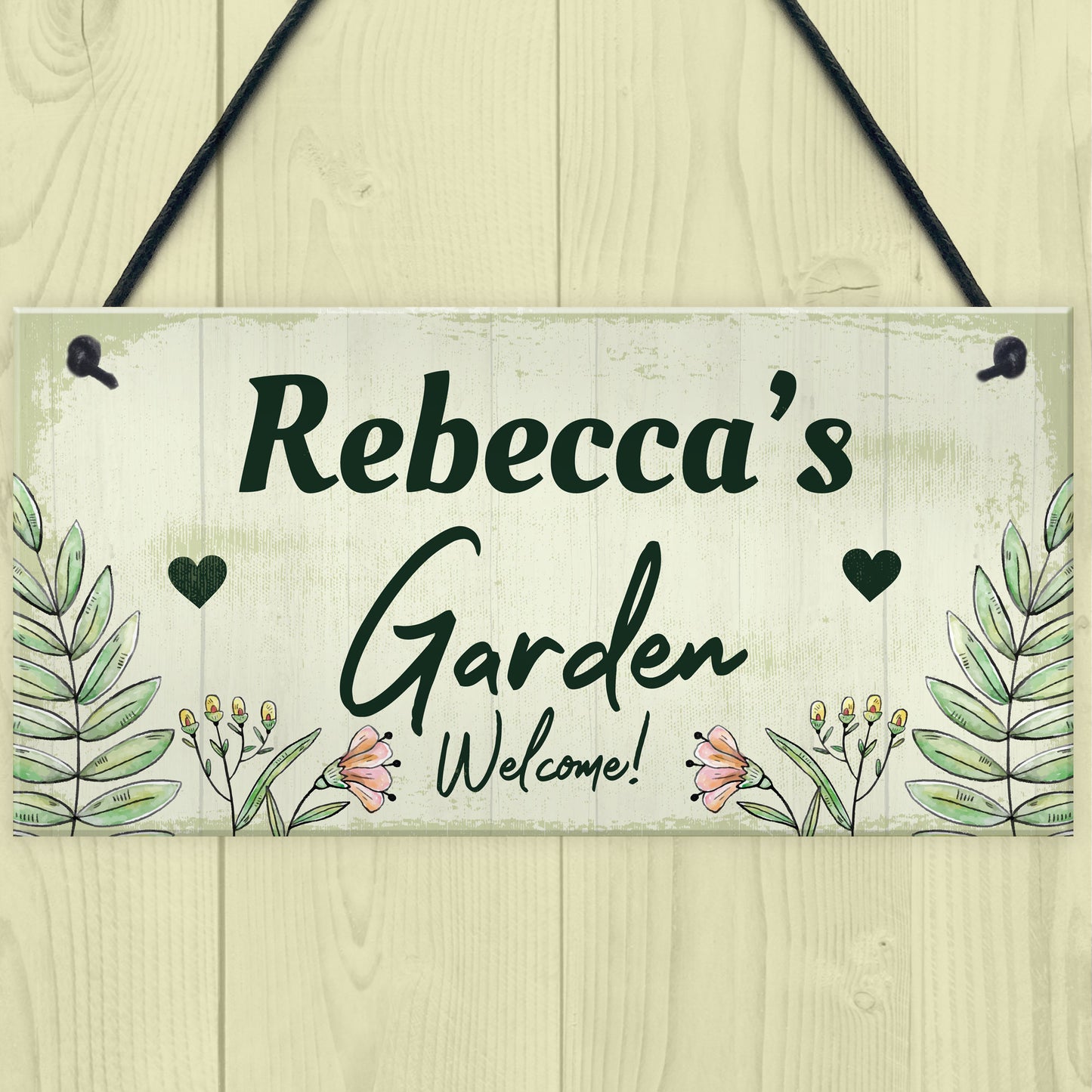 Personalised Garden Sign Any Name Pretty Summer House Plaques