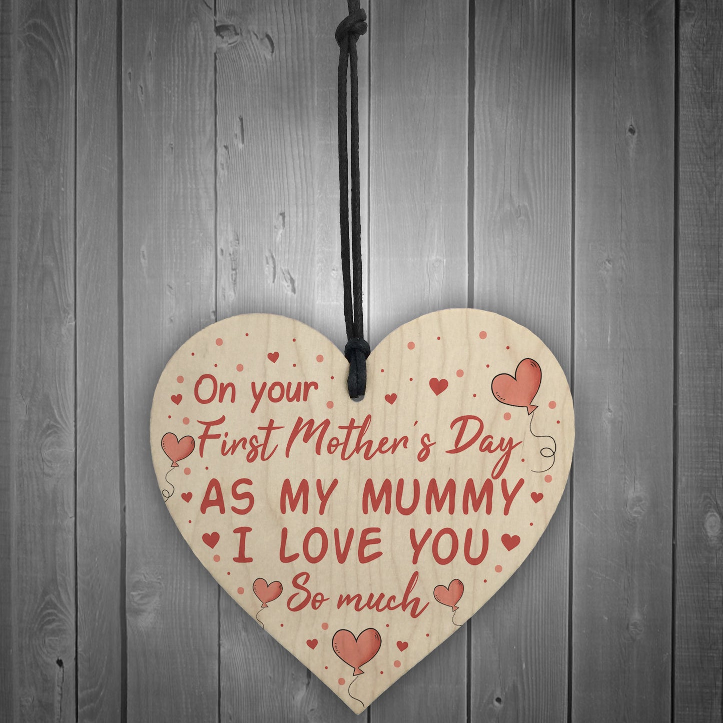 First Mothers Day Wood Heart Gift Mum Mummy To Be Gifts