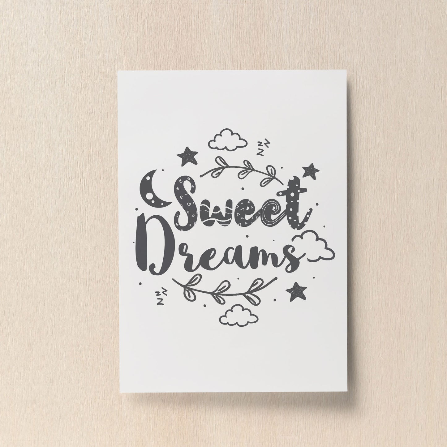 Cute Bedroom Sign Grey Nursery Print For Baby Girl Boy Bedroom