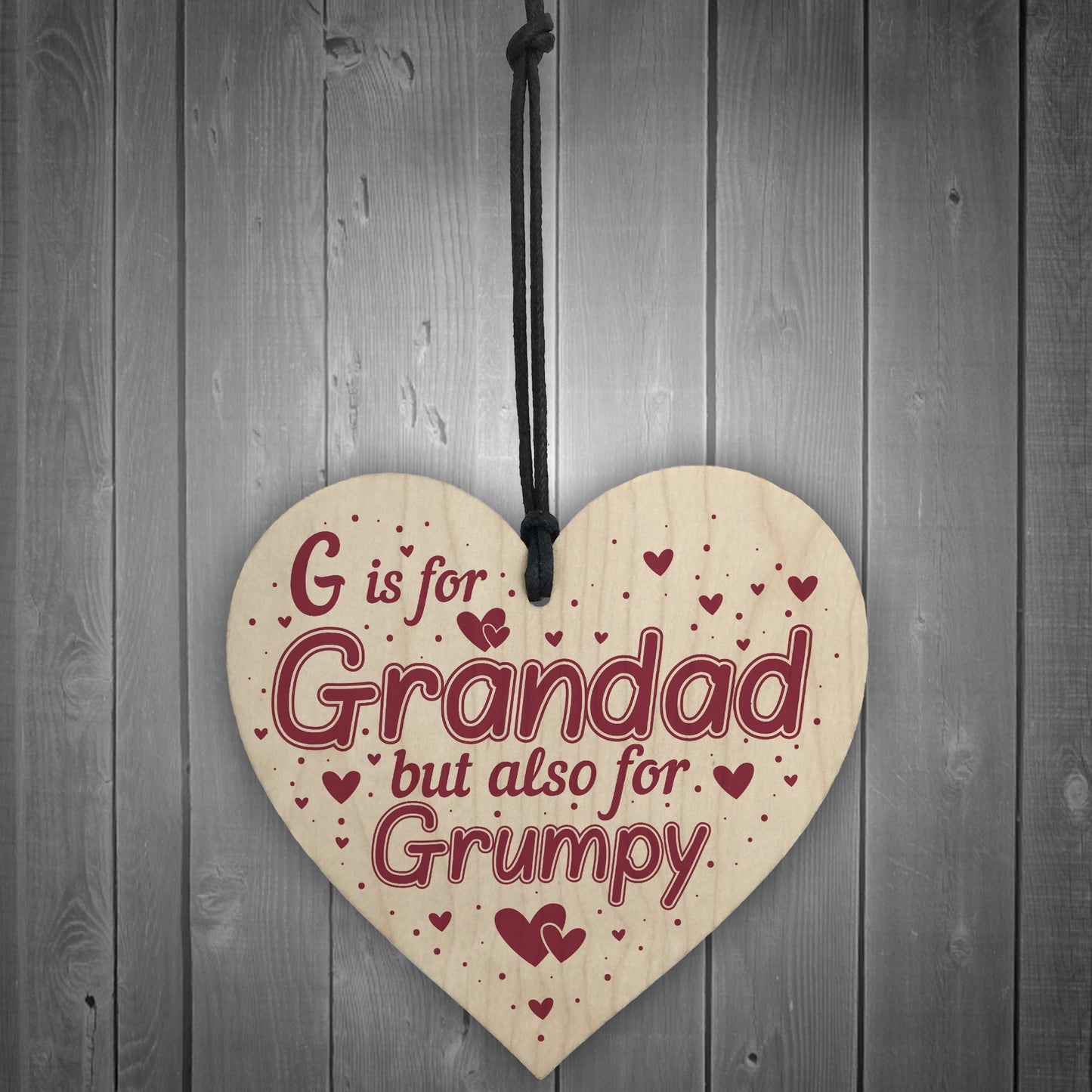 Funny Gift For Grandad Wooden Heart Sign Birthday Christmas Gift