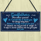 Godfather Gifts For Christmas Godparent Christening Gifts Sign