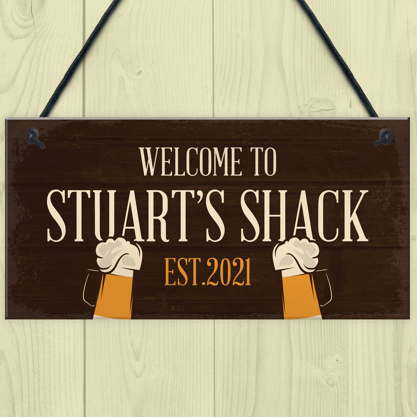 Personalised Bar Shack Sign Novelty Garden Home Bar Man Cave