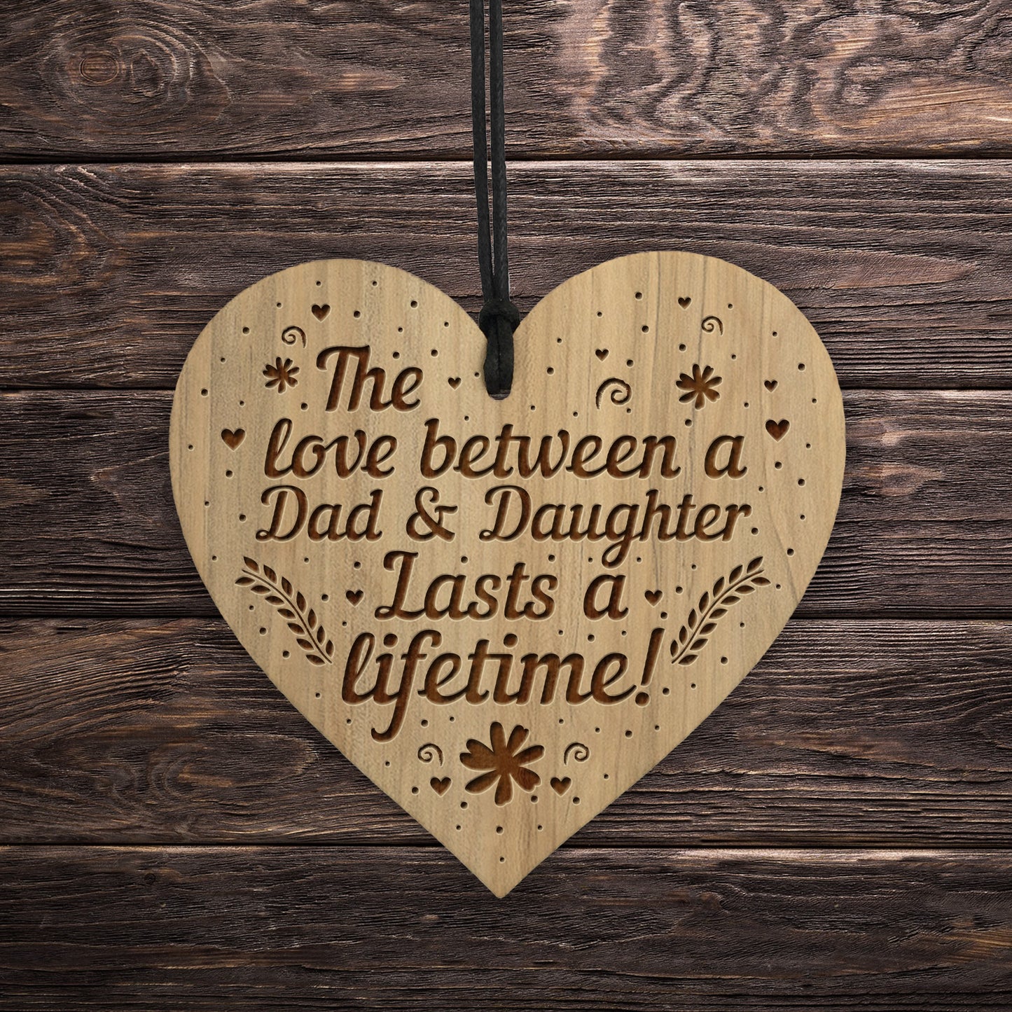 Dad And Daughter Gift Engraved Heart Dad Gift From Daughter