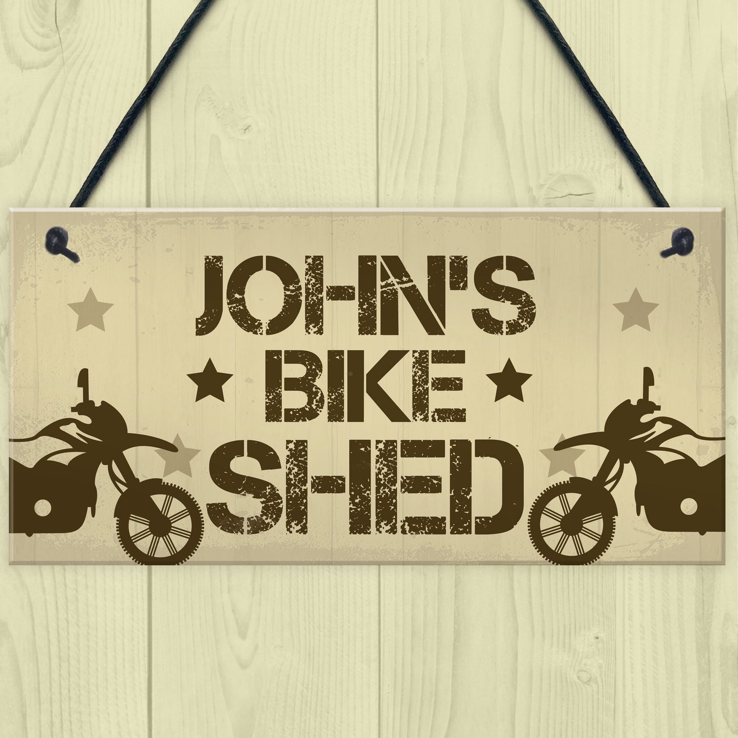 Personalised Biker Sign Motorcycle Gift For Dad Brother Son Bike
